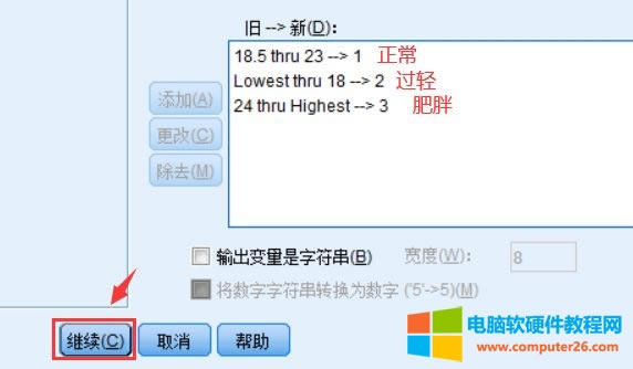SPSSӋ(j)む(g)BMIֵ