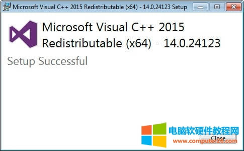 Microsoft Visual C++2015 ٰlнM  Windows ʾSMиĻ^mՈΓ  So ɺ󣬳@ʾһlϢfѳɹb