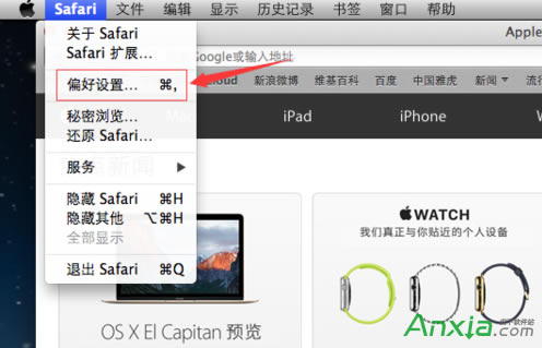 蘋(píng)果Safari瀏覽器如何打開(kāi)調(diào)式develop