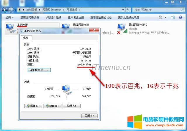 һ_ǧ׾WڵXþWֱc؈ϾWB҂win7ϵyӣ鿴BӠBٶ@ʾ“100Mbps”tʾ؈ǧ׵ϾWڣ@ʾ“1G”tʾ؈ǧ׵ϾW