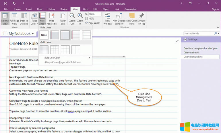 OneNote ݔ֕rͻʾWeλ