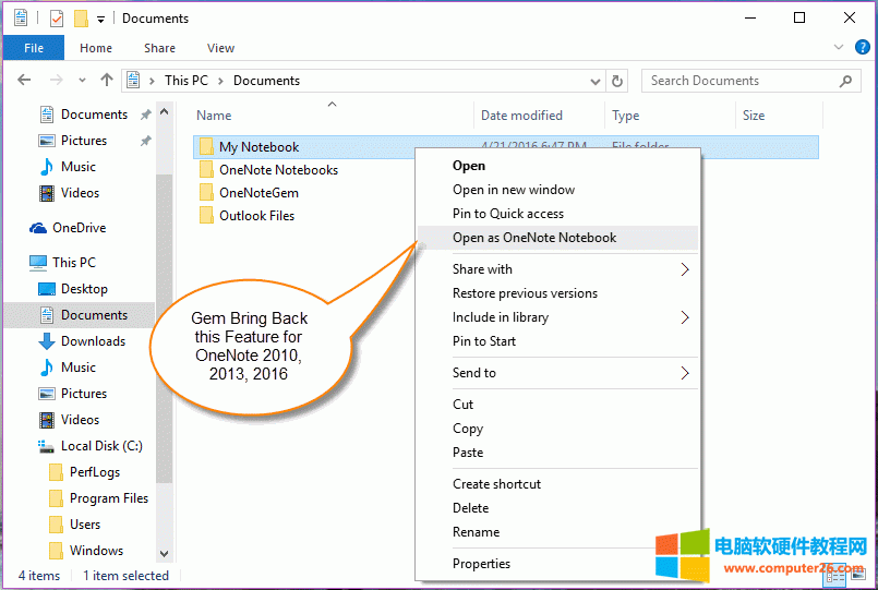 Gem o OneNote 2010, 2013, 2016 汾֏(f)@һ - Open as OneNote Notebook