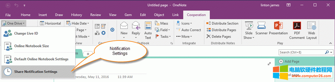 _ӆ OneNote ]֪ͨOþW(wng)