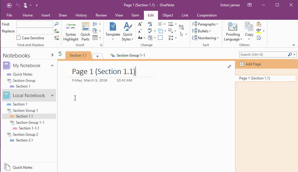 κϲ OneNote ăɂօ^(q)M