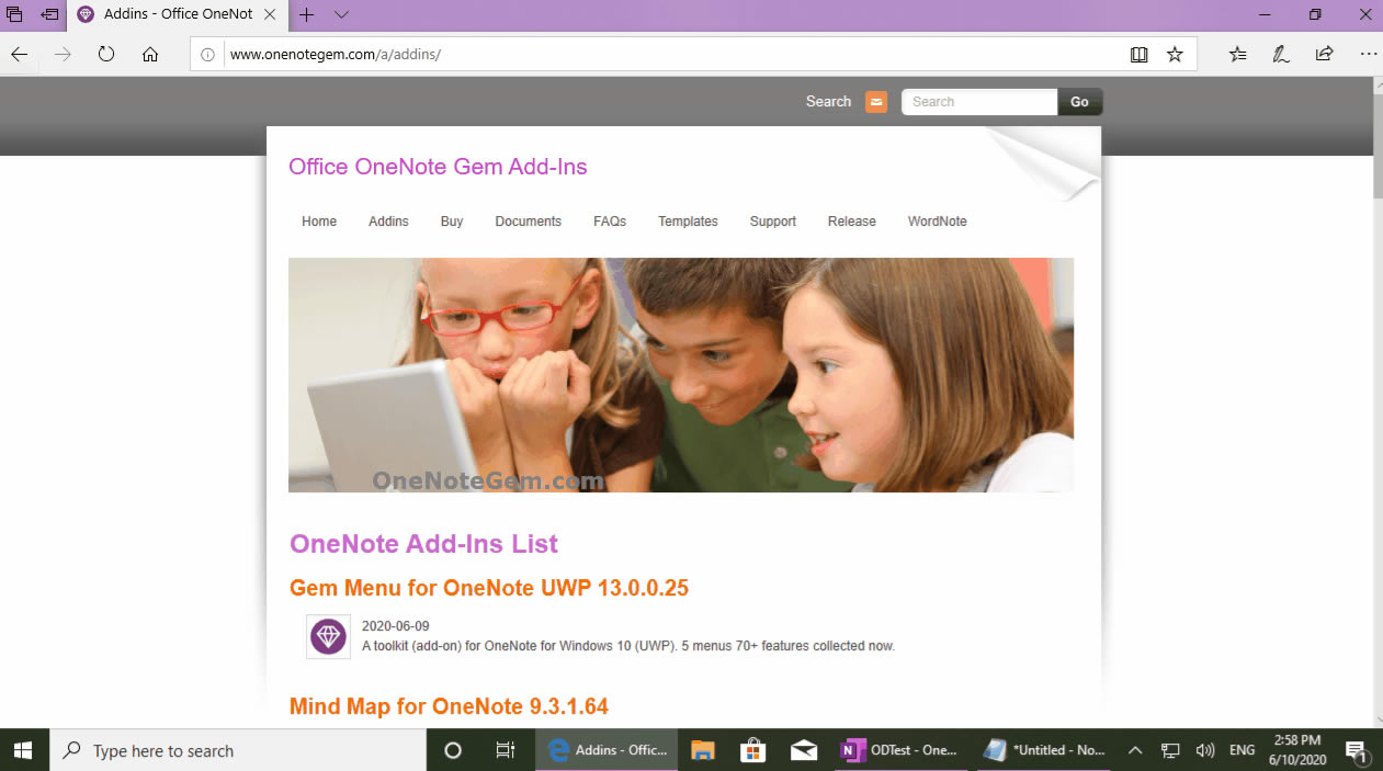 通過(guò)珍寶菜單提供的功能,停靠 OneNote UWP 的窗口到 Windows 桌面上。
