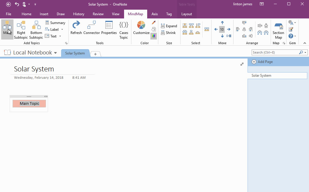 һI(j)˼S(do)D} OneNote (y)棬ӻ˼S(do)D(y)