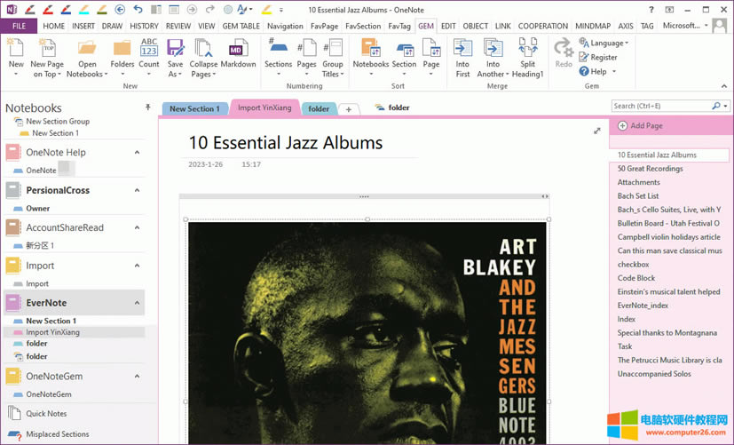在 Office OneNote 中查看導(dǎo)入的頁(yè)面