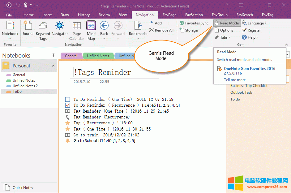 OneNote Gem – Favorites ṩxģʽԽֹʹIPݔ롣