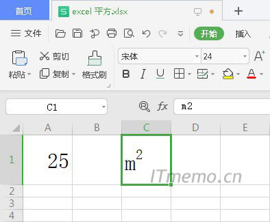 EXCEL打出m²(平方符號(hào))