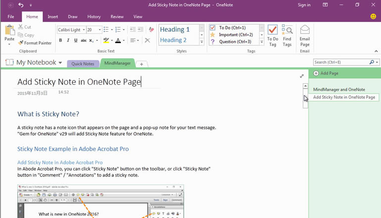  MindManager һIɮǰ OneNote Ŀ䛴V˼SD