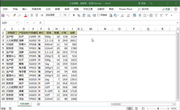 Excel快速匯總大數(shù)據(jù)求和(SQL匯總法) Excel快速匯總大數(shù)據(jù)求和(SQL匯總法)