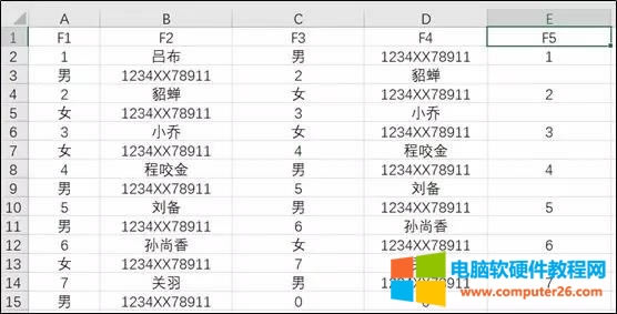 Excel快速還原兩行的數(shù)據(jù)到一行 Excel快速還原兩行的數(shù)據(jù)到一行