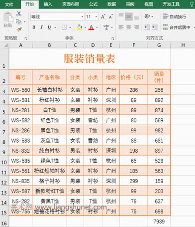 Excel表格求平均值