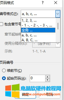 頁碼格式