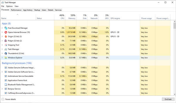 Windows 10 1809版本附帶至少兩個已知的任務(wù)管理器錯誤