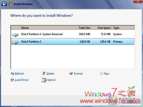 Windows7安裝時(shí)無法創(chuàng)建新分區(qū)的解決辦法