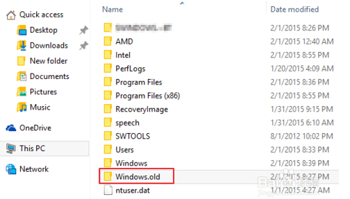 (j)Win10ϵy(tng)fϵy(tng)Windows.oldļ