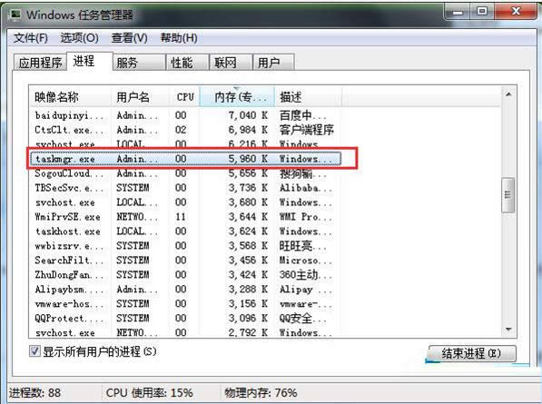Win7ϵy(tng)hTaskmgr.exeļĻ֏ͷB